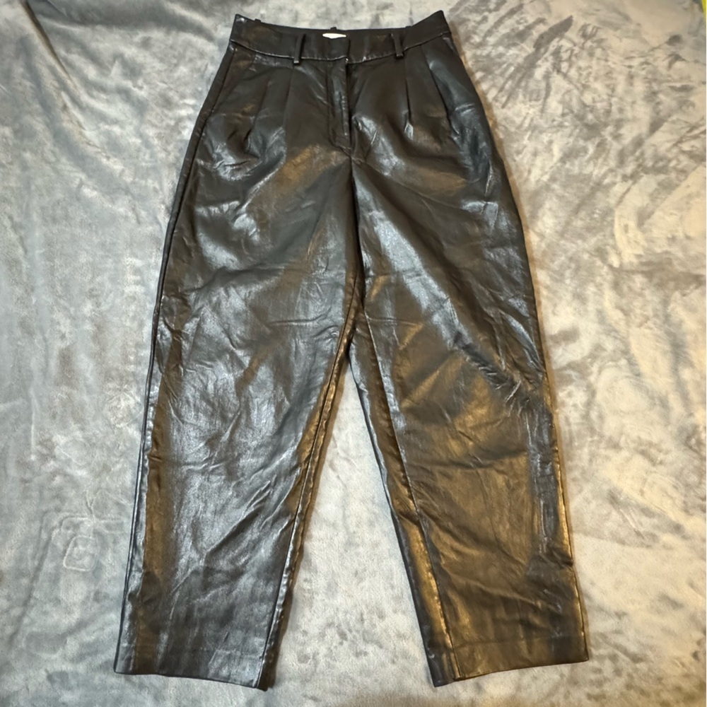 Wilfred Black Faux Leather Pants

#1245